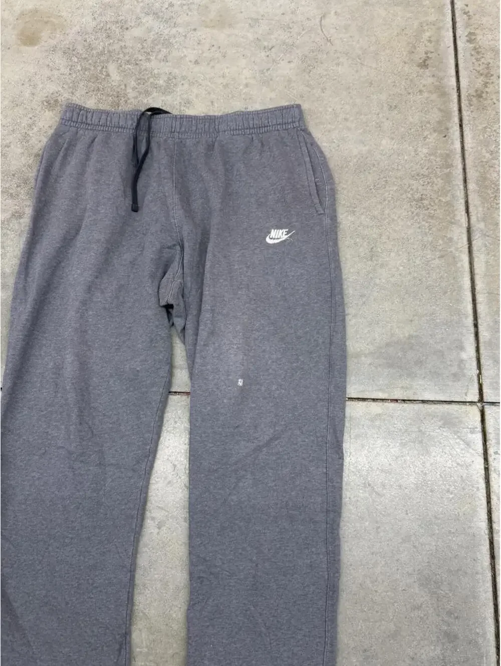 vintage nike dark grey small swoosh relaxed baggy fit sweatpants size xl